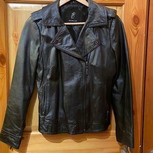 Rachel Zoe lambskin moto jacket